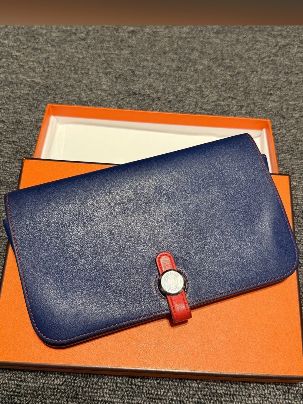 HERMES Dogon GM Duo Long Wallet Authentic Pre-Loved